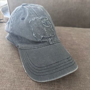 Denim faded hat